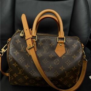 Louis Vuitton Brown and Tan Monogram Satchel